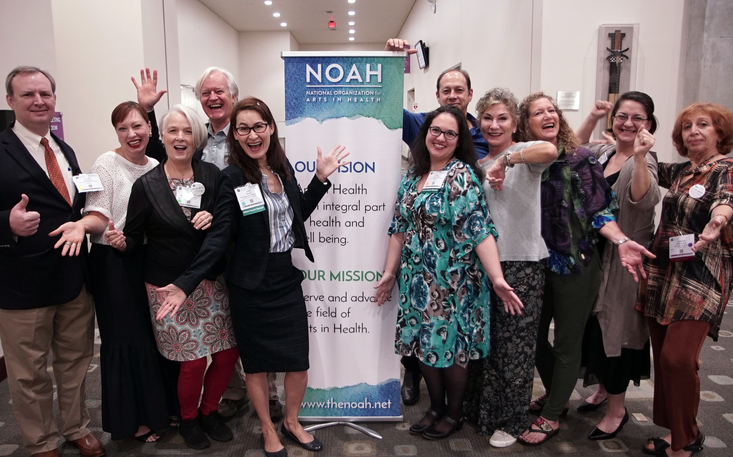 Group photo of the NOAH board at one of the first conferences.