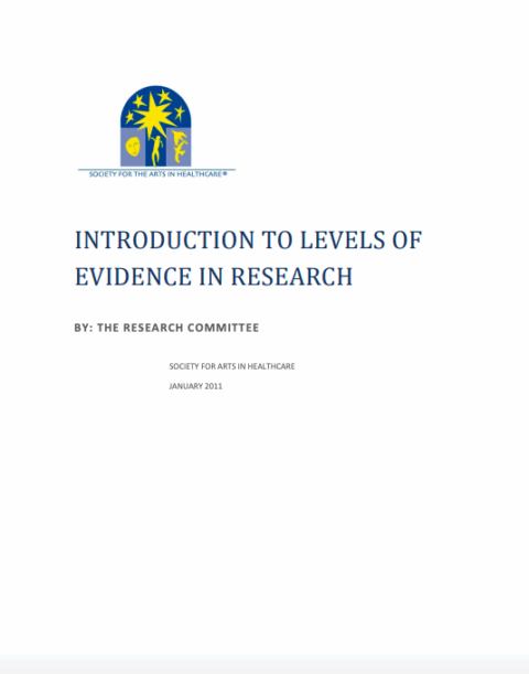 Evidence Based Research Examples Intro Toolkits & Publications - National Organization for Arts in Health