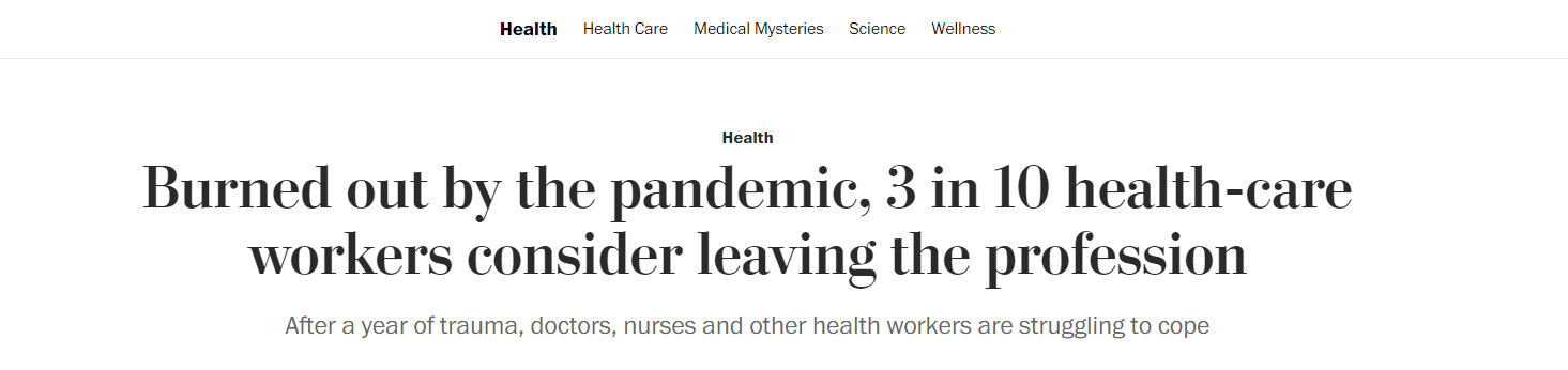 Burned out by covid, doctors are considering quitting medicine