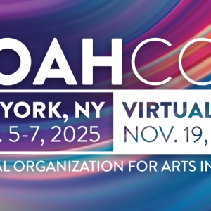 Graphic reads: NOAHCON New York, NY Nov. 5-7, 2025. Virtual Day Nov. 19, 2025. National Organization for Arts in Health.